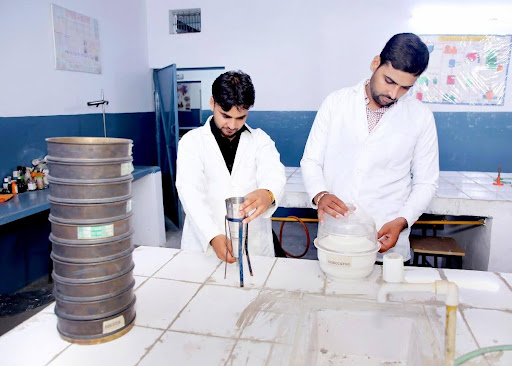 modern international group of college chemistry lab image